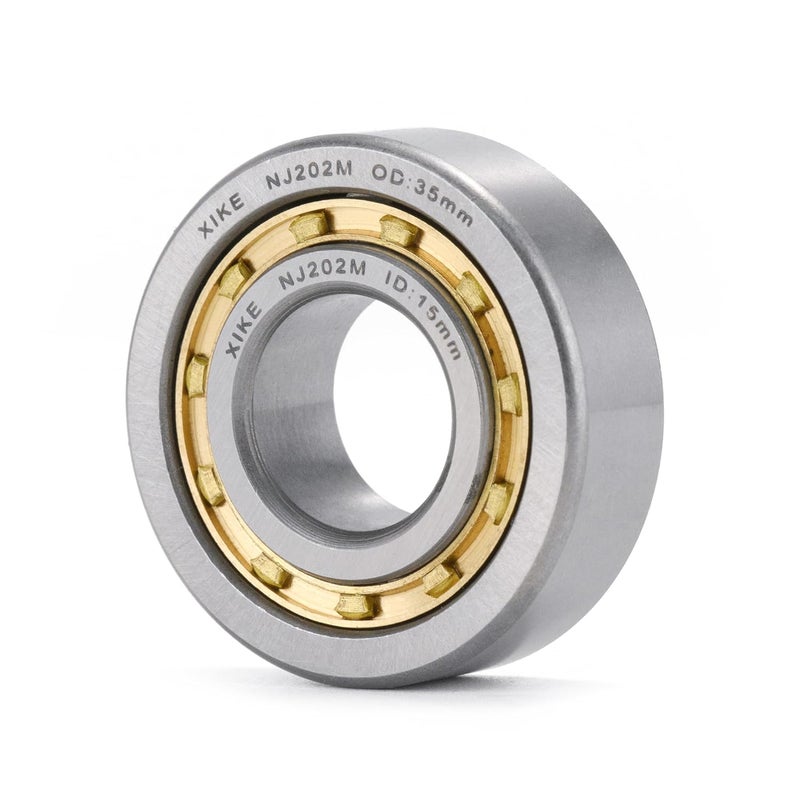 Xike 1 Pcs NJ202M Cylindrical Roller Bearings 15x35x11mm, Fits DIY/Motor/Turbines/Compressors/Reducer/Gearbox, Industrial/Agricultural/Engineering/Garden Machinery. - Image 1